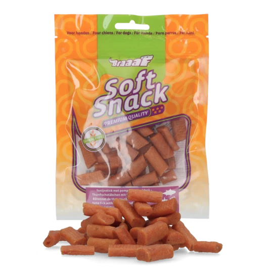 Braaaf Soft Snack met tonijn pompoen en selderij