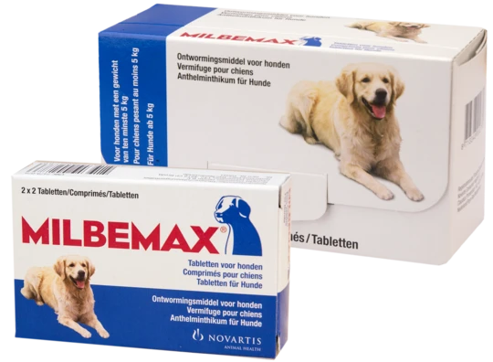 Milbemax Tabletten Hond Groot 4 tabl. 5-75kg