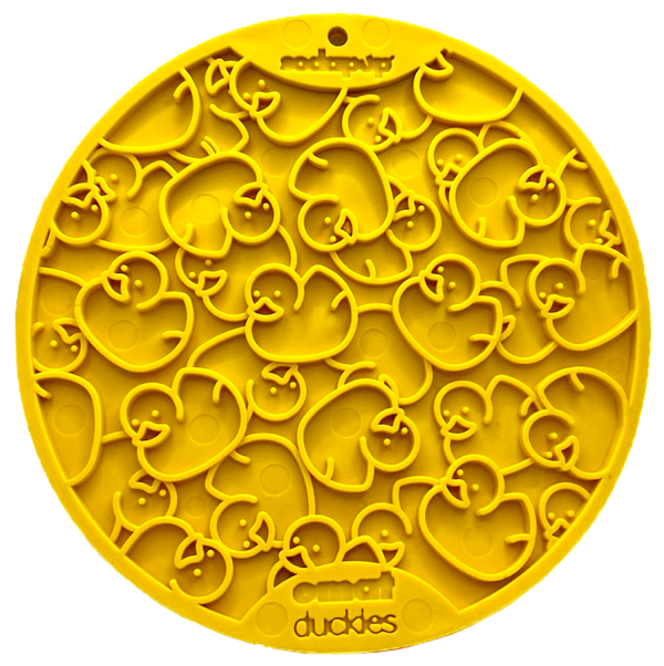 Sodapup Lickmat Duckies with Suction – Yellow