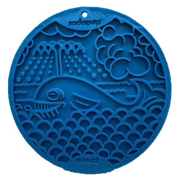 Sodapup Lickmat Whale with Suction – Blue