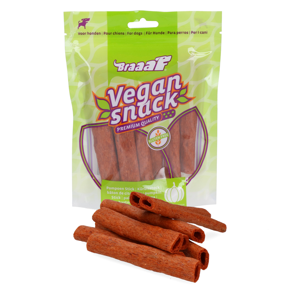 Braaaf VEGAN snack pompoen stick 80 g