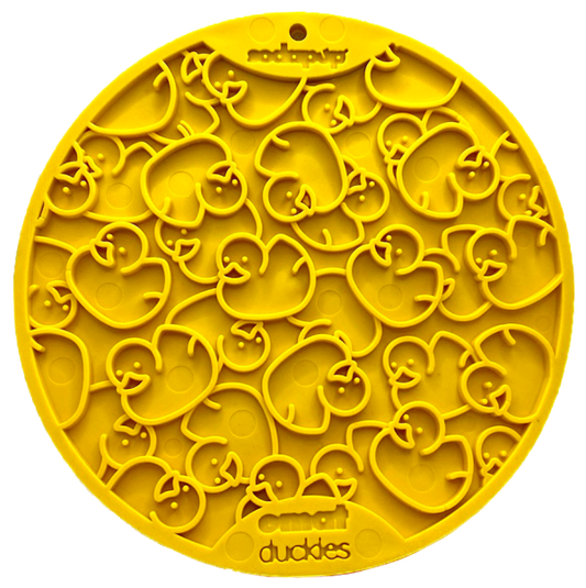 Sodapup Lickmat Duckies with Suction – Yellow