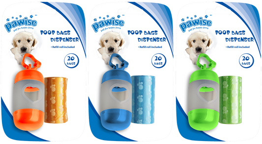 Pawise Poop Bags Dispenser (incl. 2 x 20 bags)