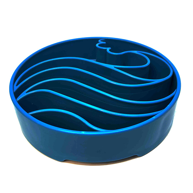 Sodapup The Great Wave Ebowl Slow feeder – Blue